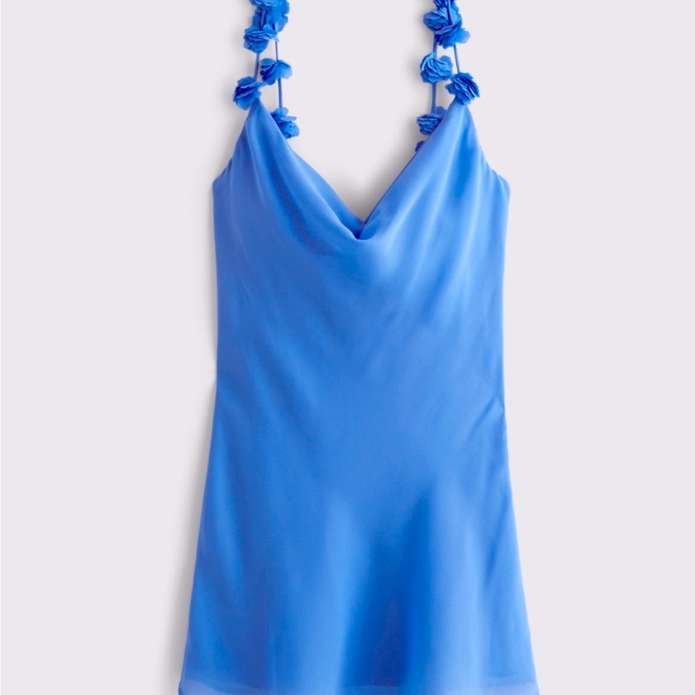 Abercrombie & Fitch Pom Strap Mini Dress
